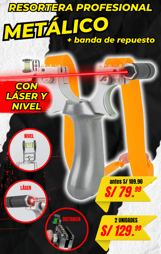 RESORTERA PROFESIONAL CON LÁSER Y NIVEL